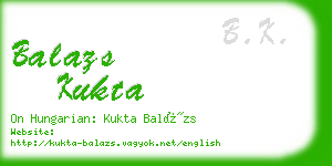 balazs kukta business card